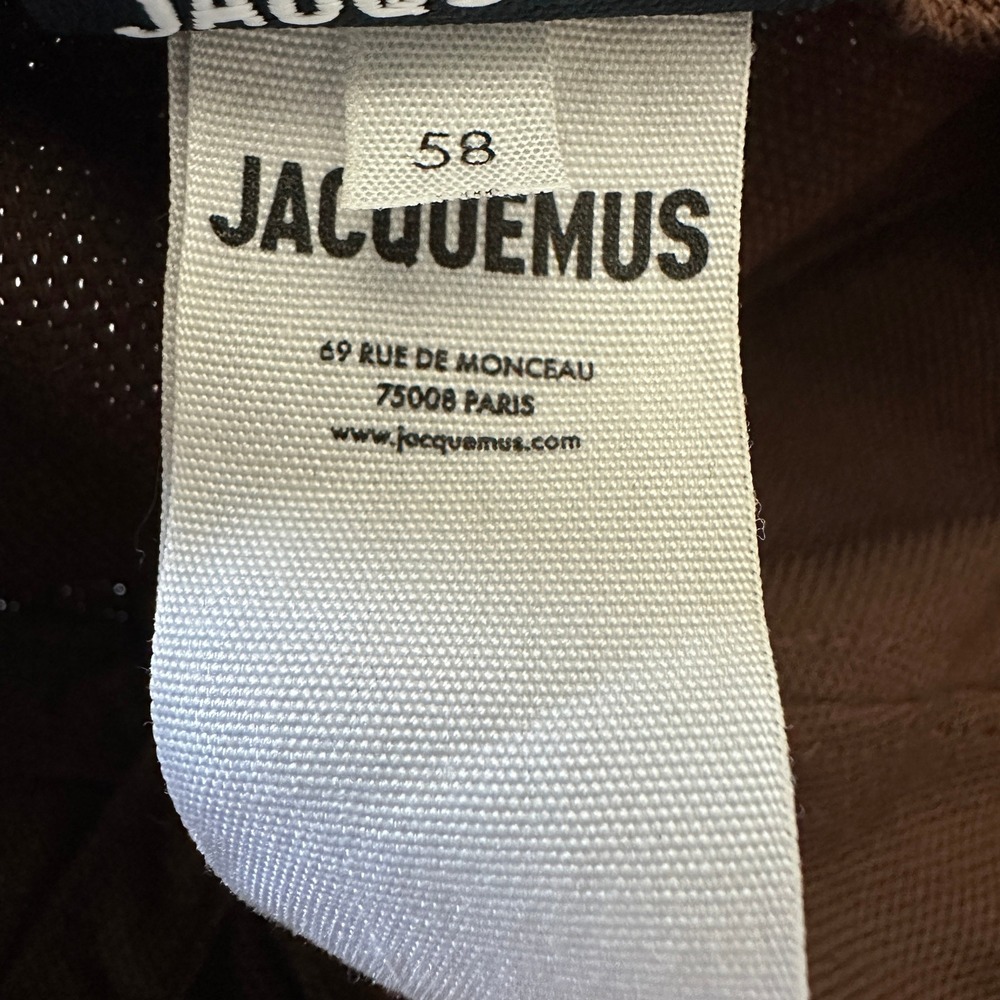 Jacquemus Les Classiques Artichaut Baseball Cap Brown Fringe Canvas Hat 58 - Picture 9 of 10